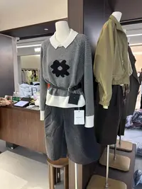 【银子亲选】条纹小花韩系百搭翻领圆领POLO领毛衣秋季