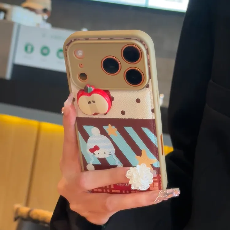 欧克里里豹纹波点苹果贴件适用苹果17/16手机壳小米vivo华为oppo