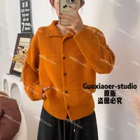 【大牌范】高领单排扣长袖毛衣女2025秋冬韩版慵懒百搭针织开衫001