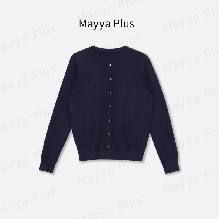 【无忧开衫】Mayya Plus麦芽定制轻奢气质显瘦百搭针织上衣32436666
