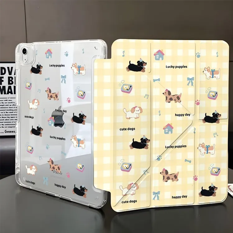 黄色格子小狗适用小米Pad7 Pro保护套11.2英寸笔槽小米6Pro平板壳