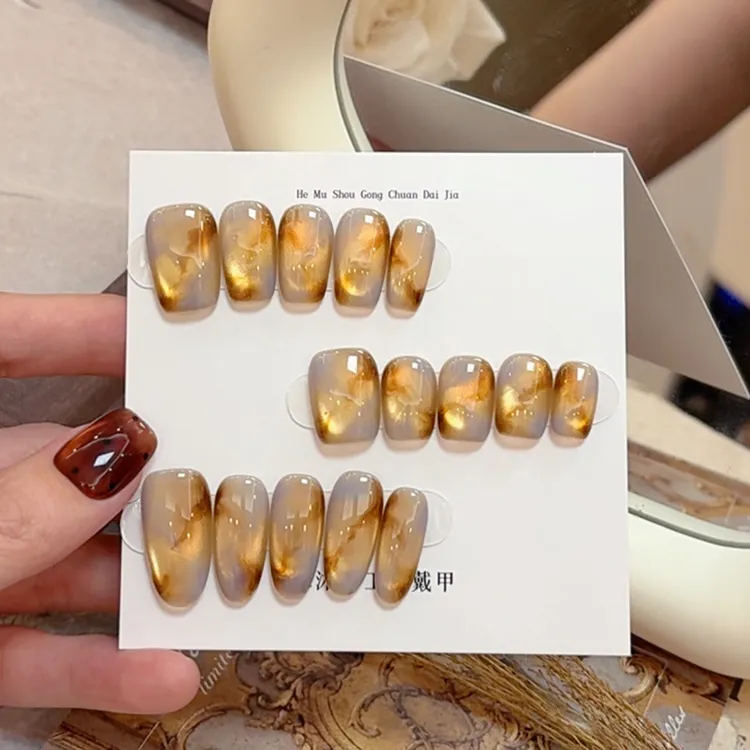 【蓝烟】——禾沐手工穿戴甲