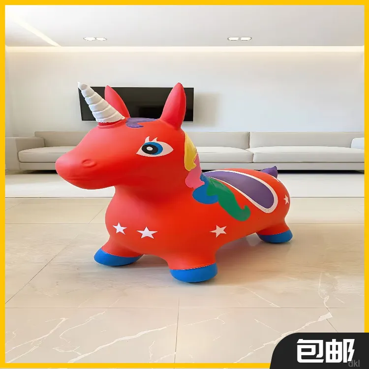 儿童充气跳跳跳马加厚稳固小鹿坐骑马音乐宝宝跳跳马0-3岁防摔