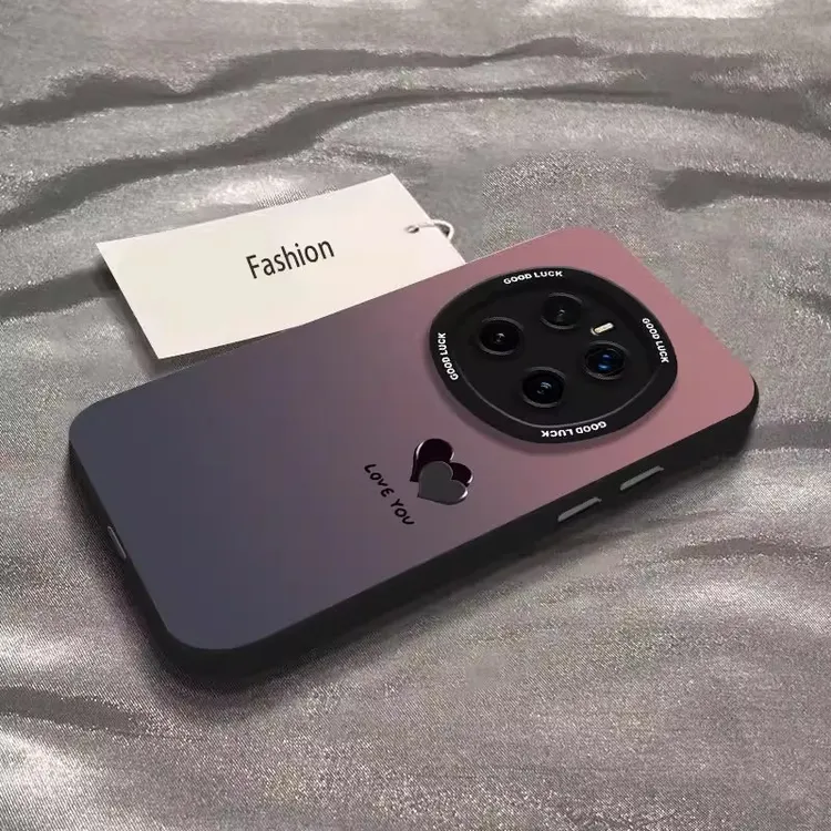 适用荣耀magic8pro手机壳新款magic7小清新硅胶防摔简约黑灰爱心