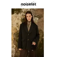 noiselet青果领系带收腰西装外套 N1252