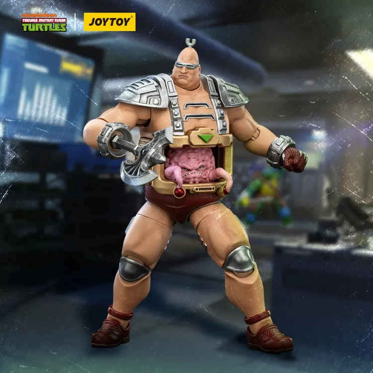 JOYTOY/暗源忍者神龟正版联名 克朗1:18可动模玩兵人人偶