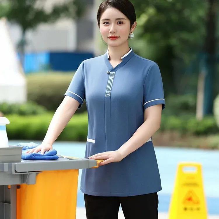 物业保洁人员工作服专用夏季短袖女士酒店客房清洁阿姨保洁服套装