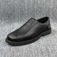201男士断码休闲套脚皮鞋拉链款