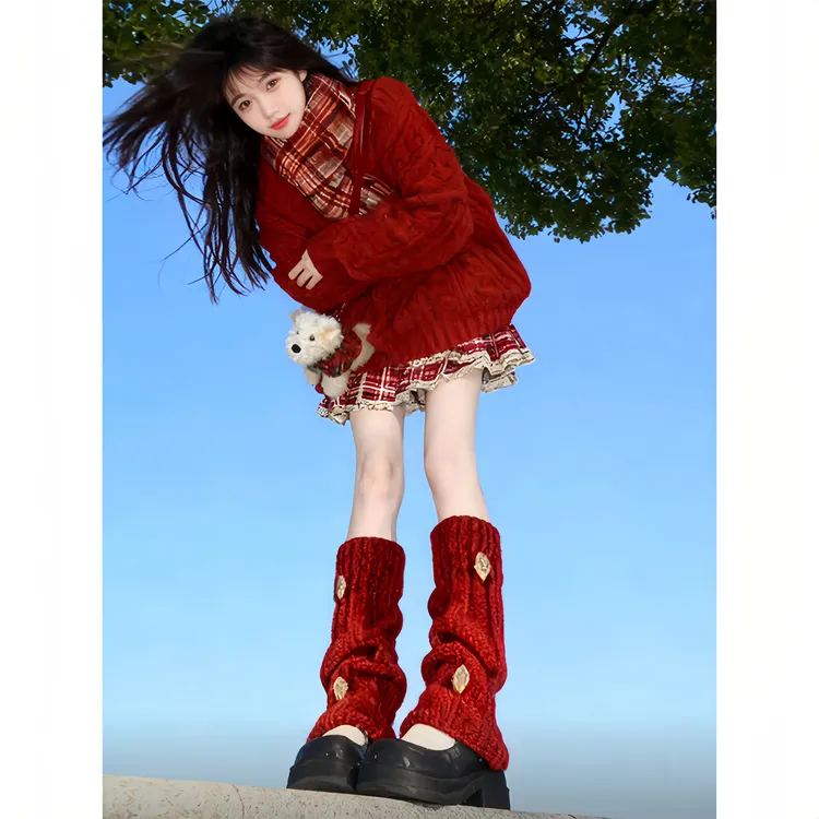 SHALLDOER 圣诞新年喜庆红色时尚套装女2025新款小香风高级感穿搭