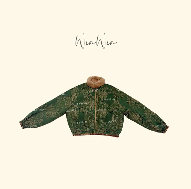 WENWEN-深圳原创【“绣云”25秋冬新中式提花水貂袖外套】WT0361