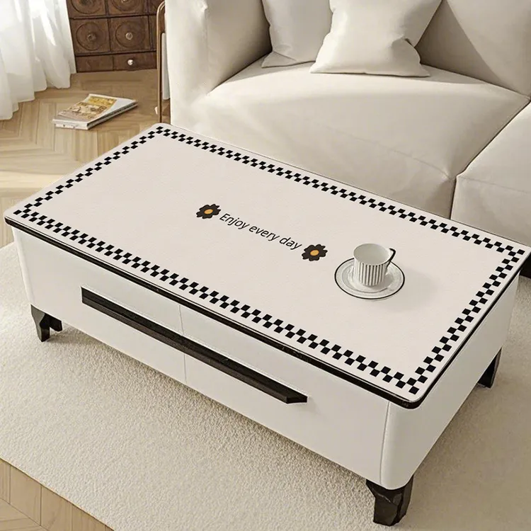 茶几垫桌布防水防油免洗防烫皮革餐桌垫高级感客厅长方形桌面台布