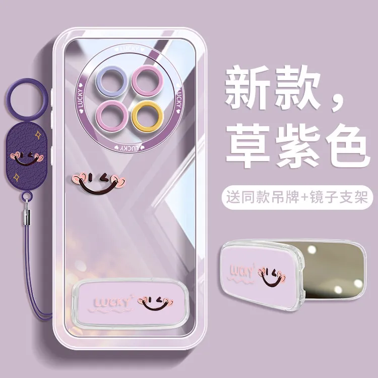 适用于OPPOA6新款pro网红可爱镜子支架max手机壳A5活力版透明防摔