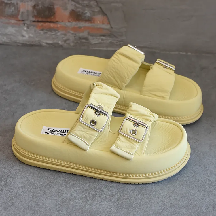 shougu/首谷2025夏季新款网红超款厚底配裙子拖鞋女休闲凉拖鞋女