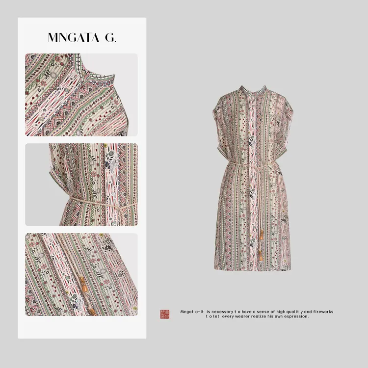 MNGATA G.宫小妍 【米亚裙】夏日新中式国风穿搭桑蚕丝裙子4X280128