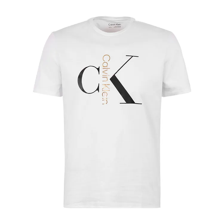 Calvin Klein/卡尔文·克雷恩CK男士夏季新款短袖T恤时尚情侣半袖