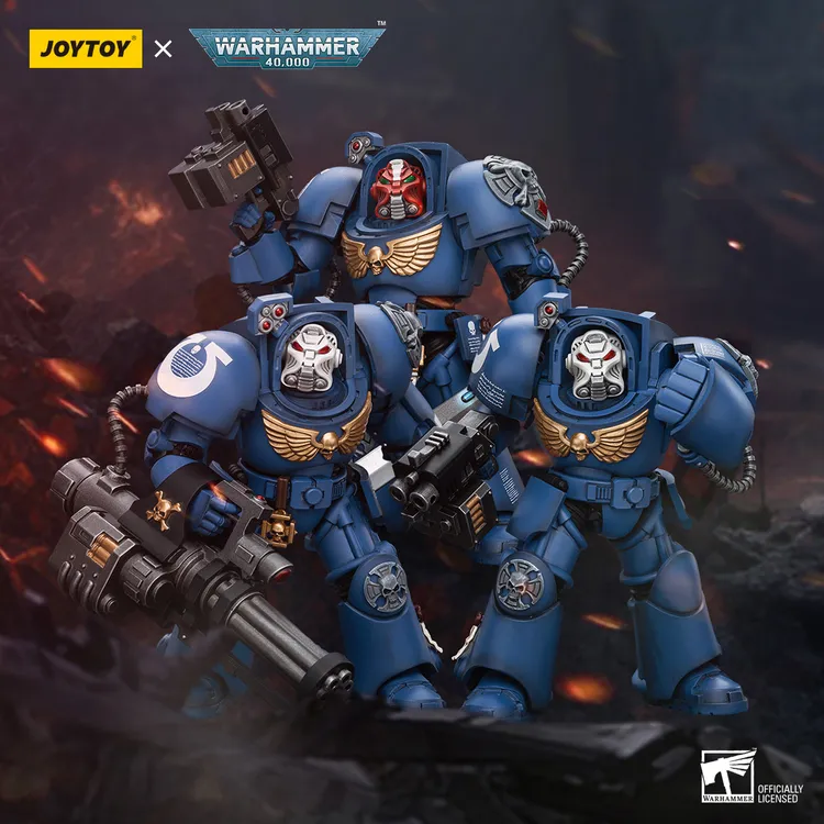 JOYTOY/暗源战锤 系列 终结者小队三人组1:18可动模玩兵人