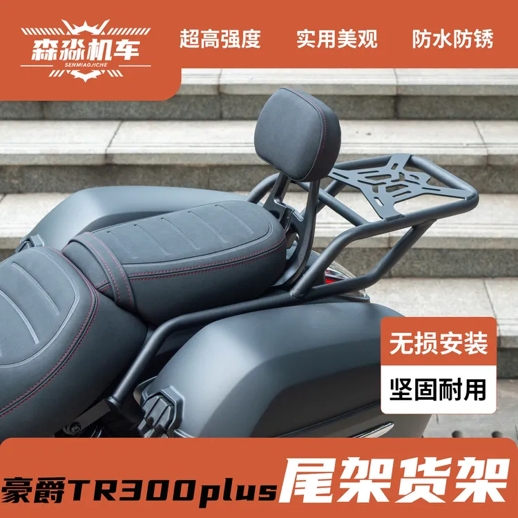 适用豪爵TR300plus后货架尾架碳钢尾箱架改装配件尾箱支架新款