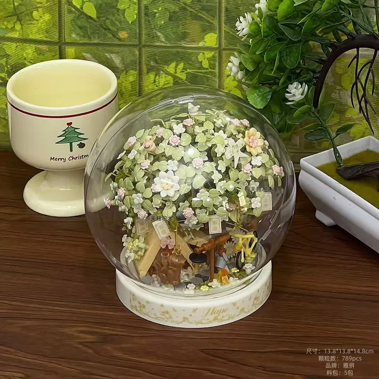拼插积木花拼装永生花束玩具家居摆件拼搭女生日礼物闺蜜手工花