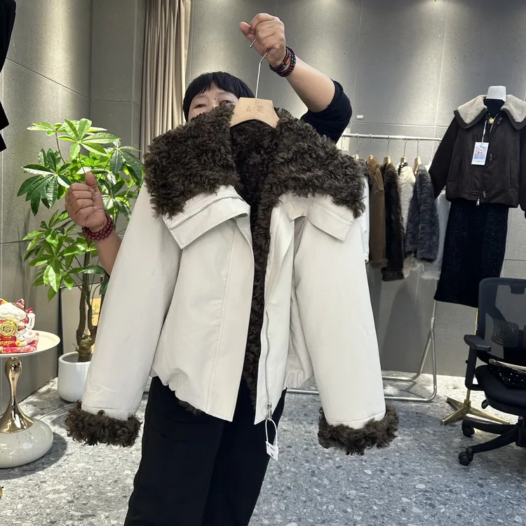 【对标800质量】短款收腰派客服宽松韩版加厚