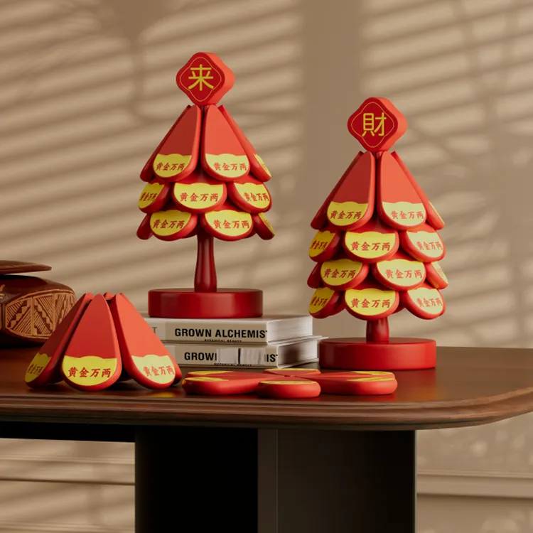 家用新年喜庆圣诞树隔热垫餐桌摆件创意法式一棵树防烫锅垫多功能