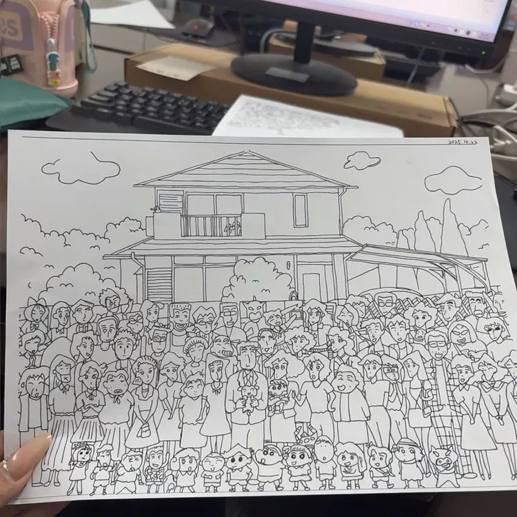 【到手24张】控笔练习画画图稿上班无聊偷懒解压画画儿童益智玩具