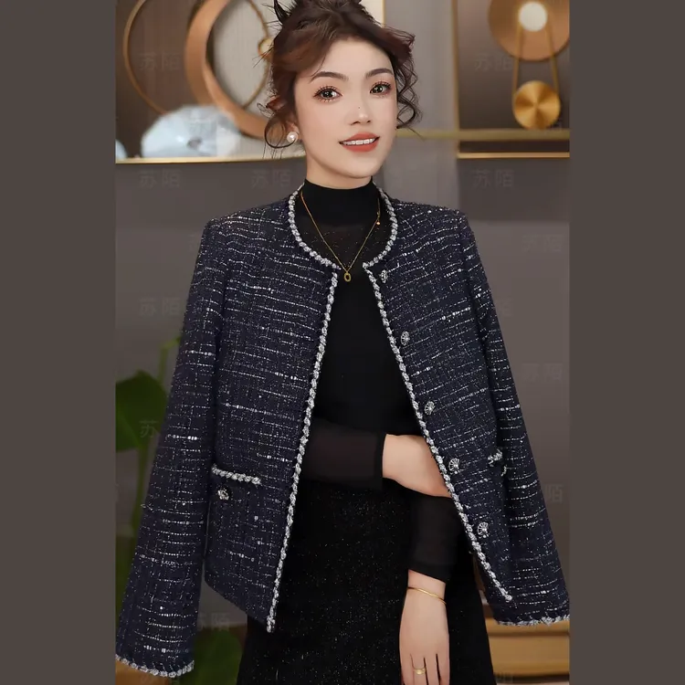 法式羊毛小香风外套女款爆款2025新款秋季潮牌气质百搭时尚秋冬