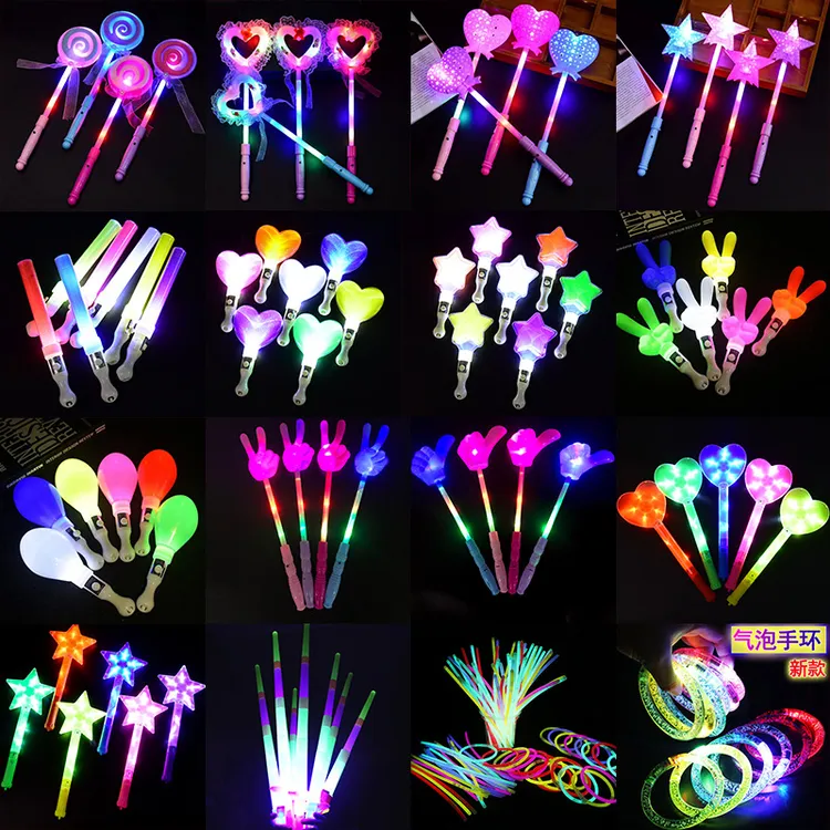 晚会LED五角星荧光棒发光棒爱心闪光棒演唱会助威应援棒