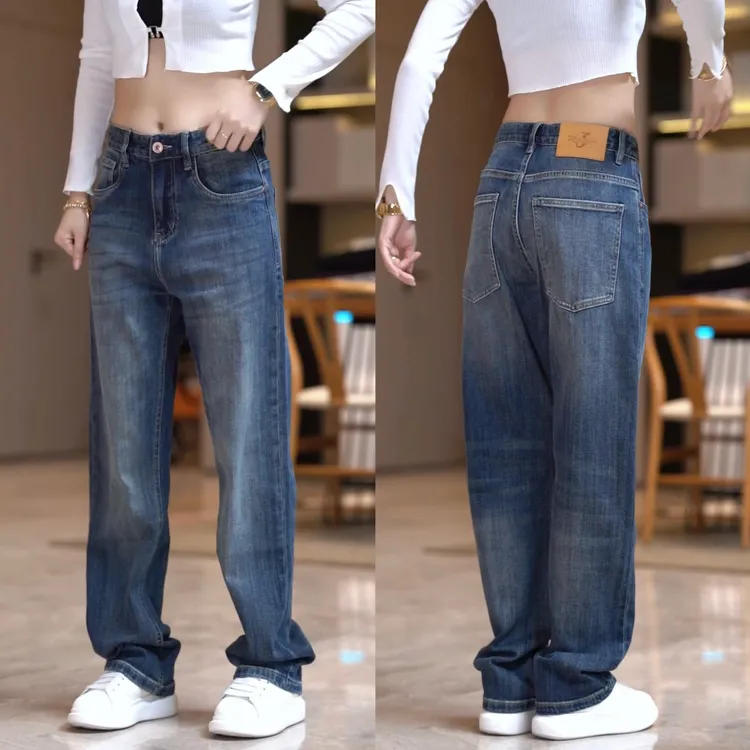 美式牛仔裤男款复古直筒裤男装潮流百搭宽松时尚个性休闲长裤
