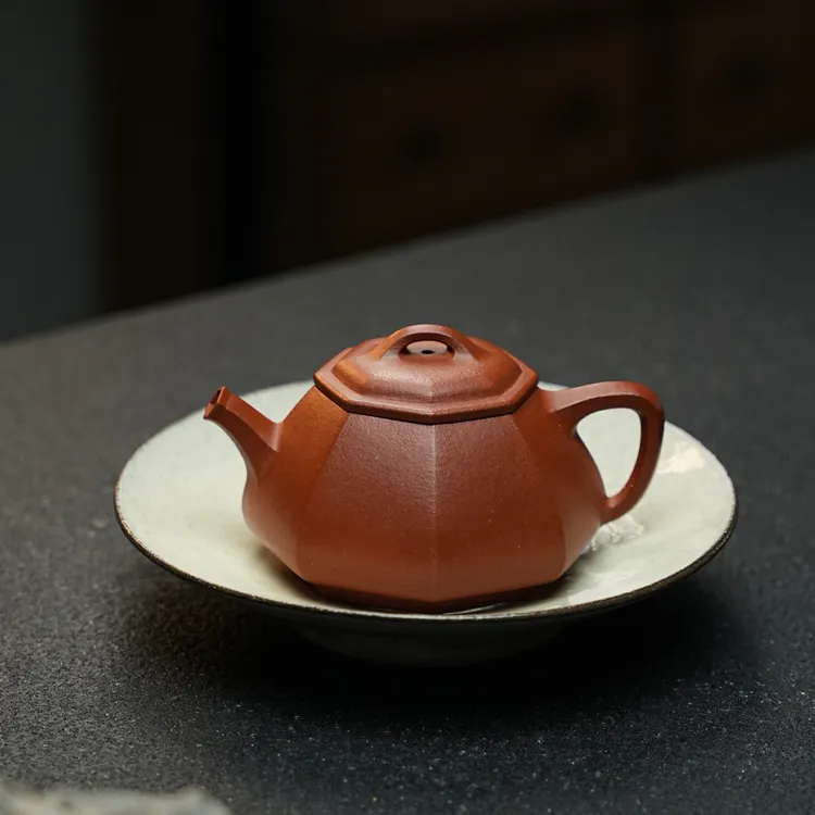 八方镜瓢·精工·轻胚·180cc极品共生小红泥 质感润泽高级