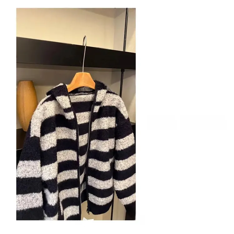 连帽宽松秋冬针织衫女+舒适设计师秋季女+秋冬针织衫女BB50516