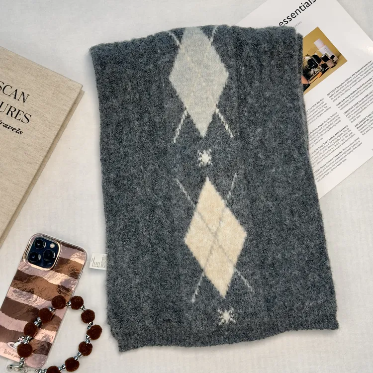 羊毛围巾高品质秋冬针织围巾韩系ins风百搭韩版情侣秋冬季加厚