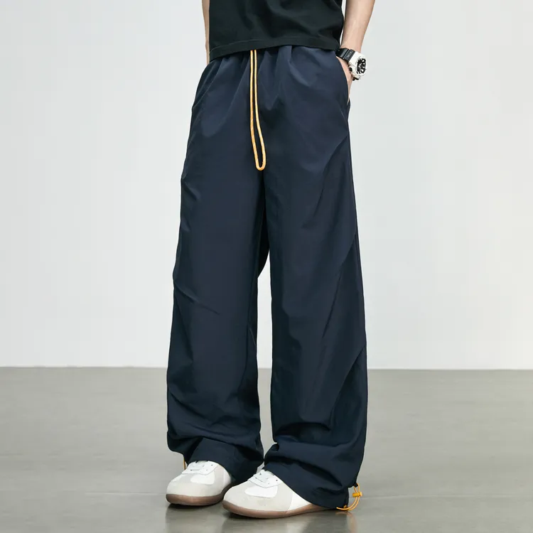 【童先森】工装裤男生夏季褶皱速干薄款休闲长裤美式百搭宽松伞兵裤