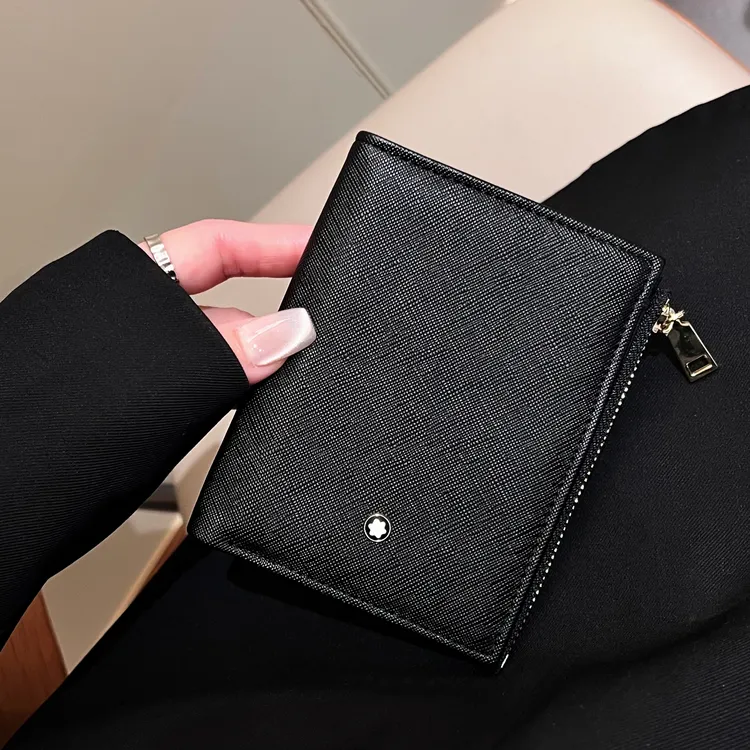 2025年证件卡夹多功能拉链对折万宝卡包龙星星标大容量零钱包新款