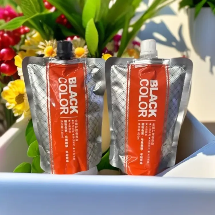 （主播推荐）维她丽自然黑发霜速黑黑油8/10分钟冲水即可理发店专用