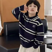 男童毛衣儿童针织衫秋装2025新款polo领洋气上衣男孩时尚百搭毛衣