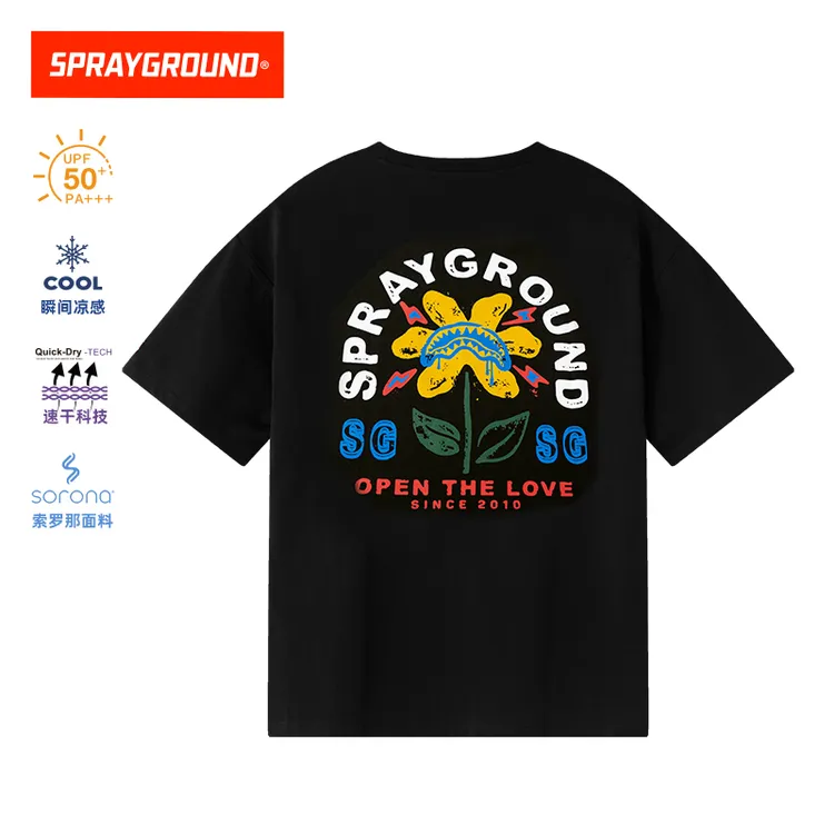 【有钱花】SPRAYGROUND鲨鱼嘴短袖T恤凉感速干防晒休闲GC WE120224