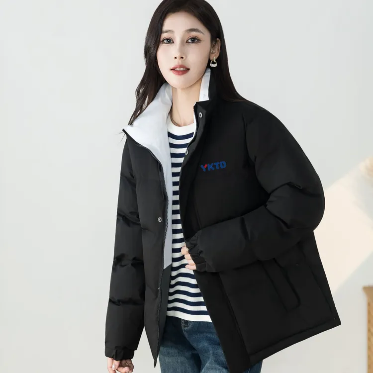 短款防水双面穿立领加厚棉服2025新款情侣时尚