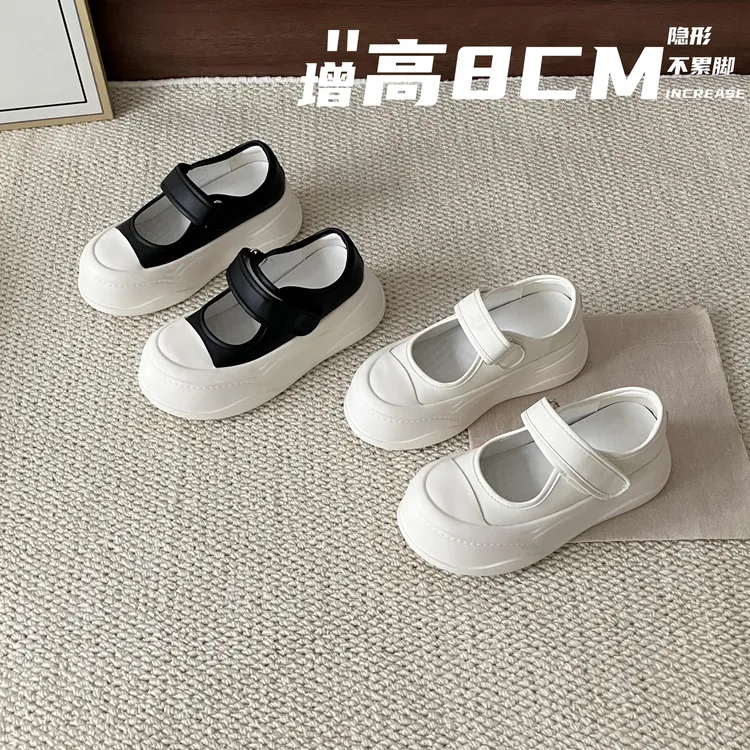 【澳门专柜正品】露思同款内增高玛丽珍鞋女鞋2025新款真皮夏季厚