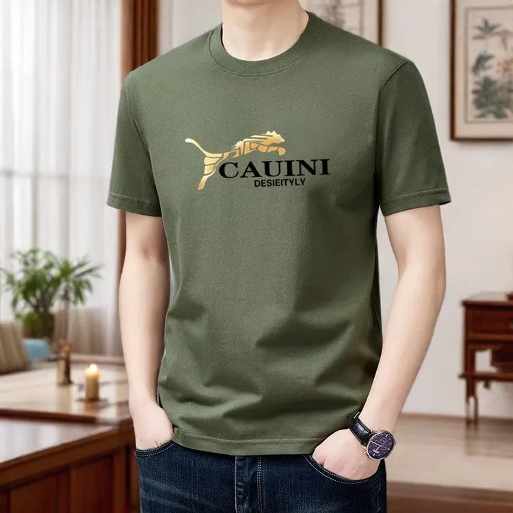 纯棉短袖t恤男士夏季新款宽松潮流2025爆款休闲半袖100全棉男上衣