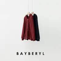 BAYBERYL老贝明线卫衣*宽松舒适休闲连帽秋拉链外套NT5H1308-9/17