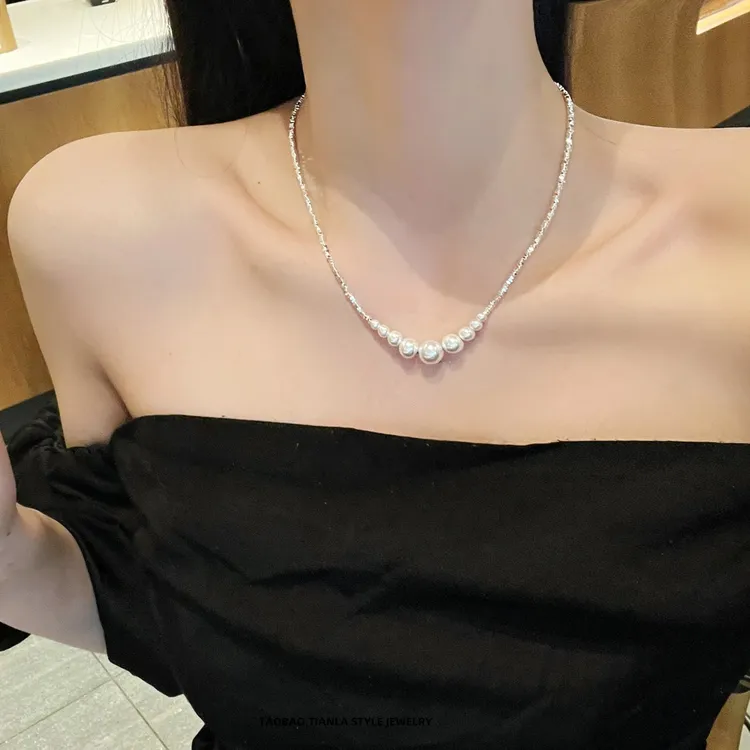 碎银子项链女2025新款爆款轻奢小众设计锁骨炼高级感颈链饰品