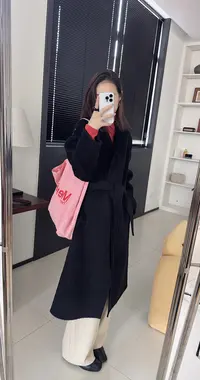【丽姐女装】圆领苏立｜松弛亦得体 柔软绒感简约气质大衣W81300