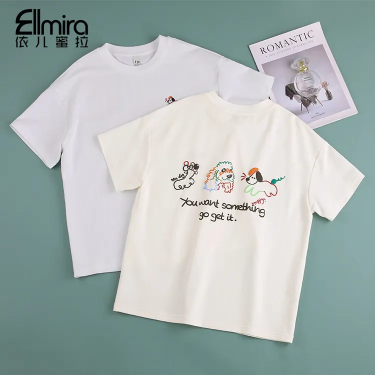 9217女童短袖t恤夏季上衣打底宽松圆领百搭2025新款大童洋气薄款 
