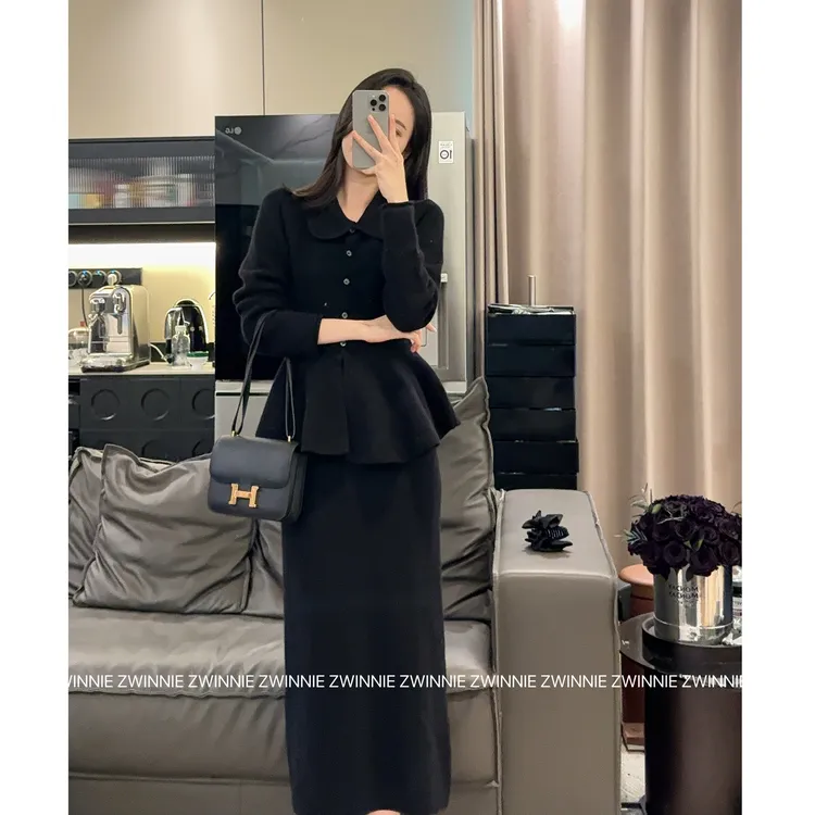 Zwinnie/詹维尼【华尔兹 针织套装】黑色女神套装 GZY202321