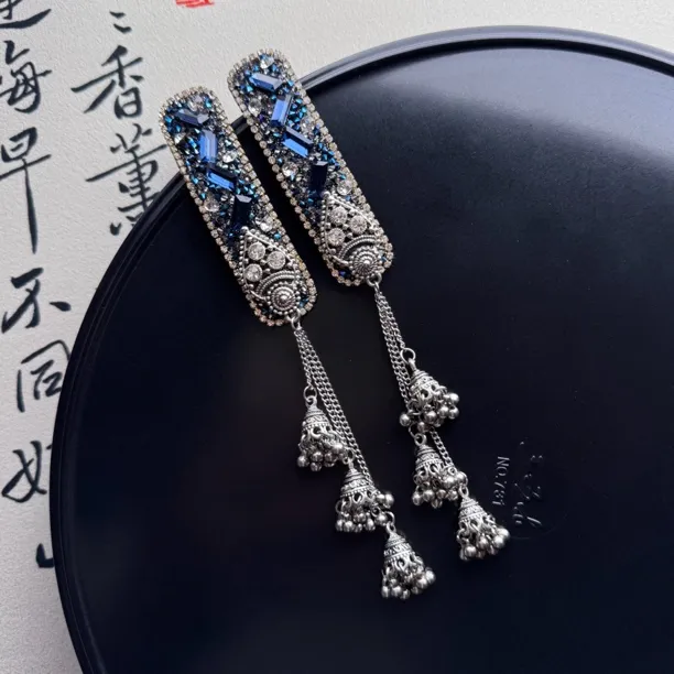 weixiang/薇香040民族蒙古风边夹简约流苏掰掰夹BB夹复古通勤发夹