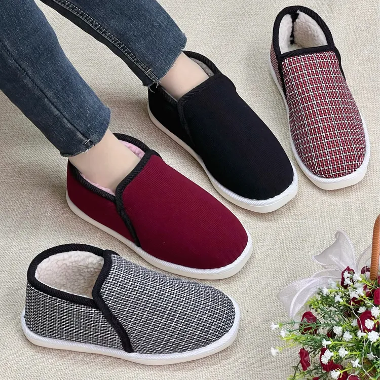 2025新款爆款（时尚棉鞋）加厚保暖舒适软底休闲防滑防臭居家布鞋