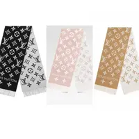 全新未使用 LOUIS VUITTON 字母保暖时尚 羊毛围巾 男女同款