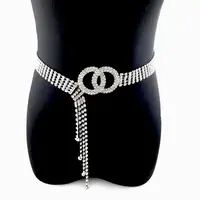 【诗总腔调腰带搭配】水钻满钻腰带女士皮带镶嵌水晶钻石腰链