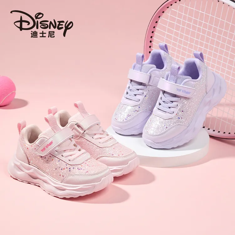 迪士尼童鞋2025年秋季新款女童网面透气运动鞋防滑轻便百搭休闲鞋