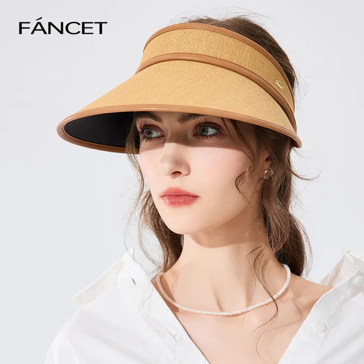 【FANCET凡饰】空顶帽女夏防晒遮脸大帽檐户外出游防紫外线CM96009